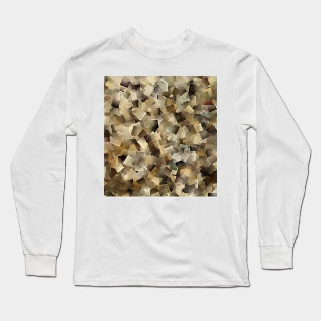 Cubist beach digital abstract Long Sleeve T-Shirt by stevepaint